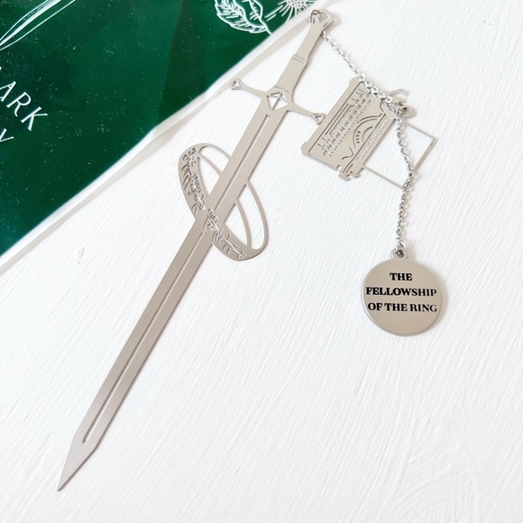 Lord of the Rings Tolkien Silver Sword Bookmark Bookish Box Weaponry - Picture 2 of 2